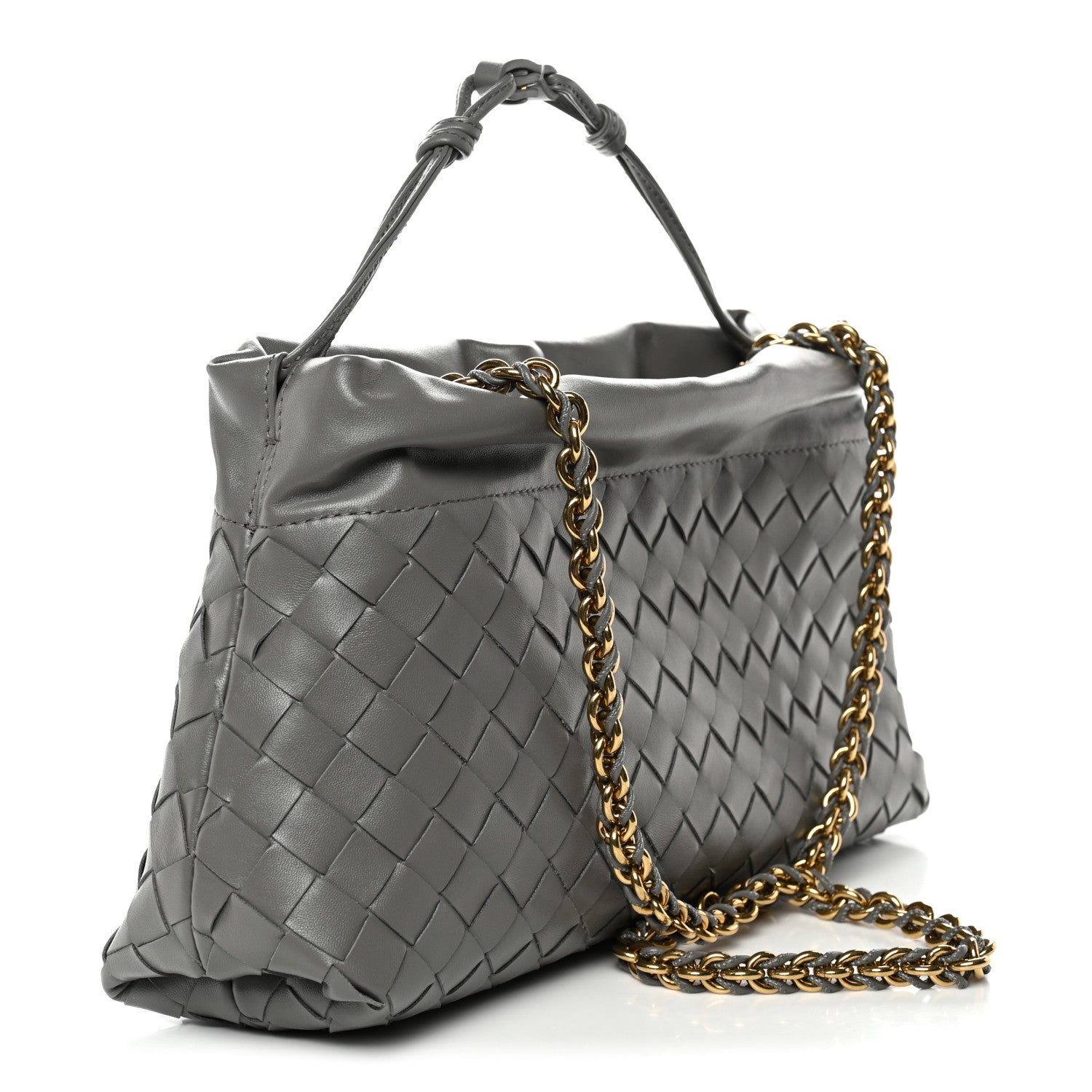 Bottega Veneta Nappa Intrecciato Dustbag Notte Shoulder Bag Basalt 3 of 10