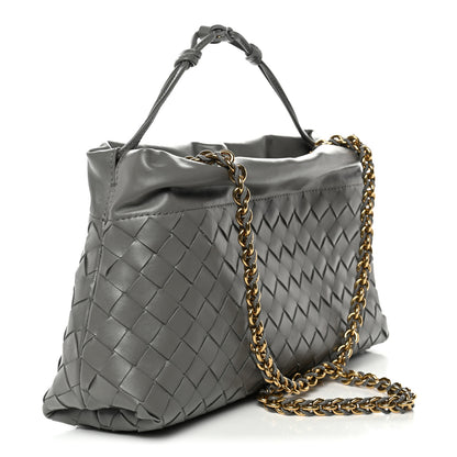 Bottega Veneta Nappa Intrecciato Dustbag Notte Shoulder Bag Basalt 3 of 10