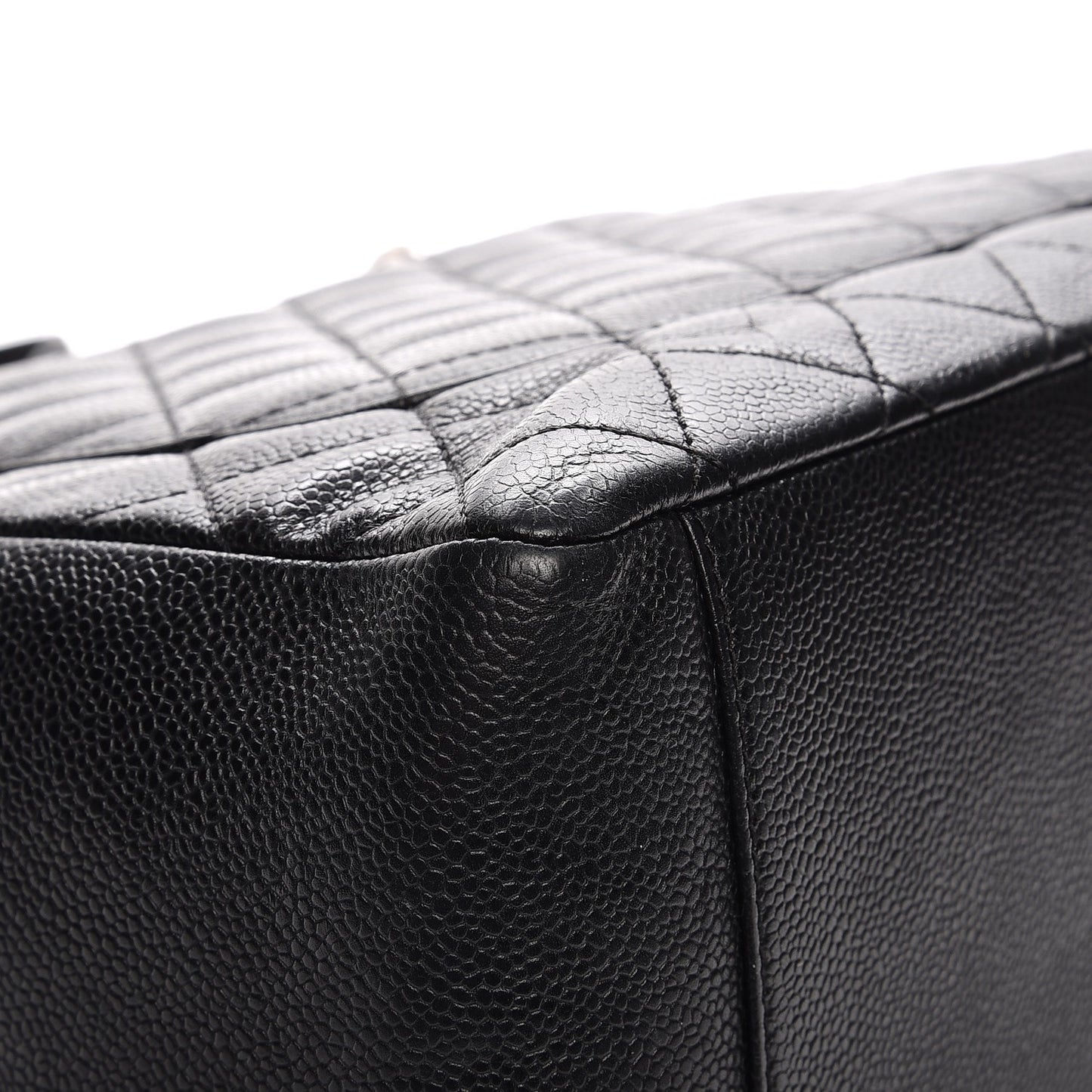Caviar Quilted Grand Shopping Tote GST Black