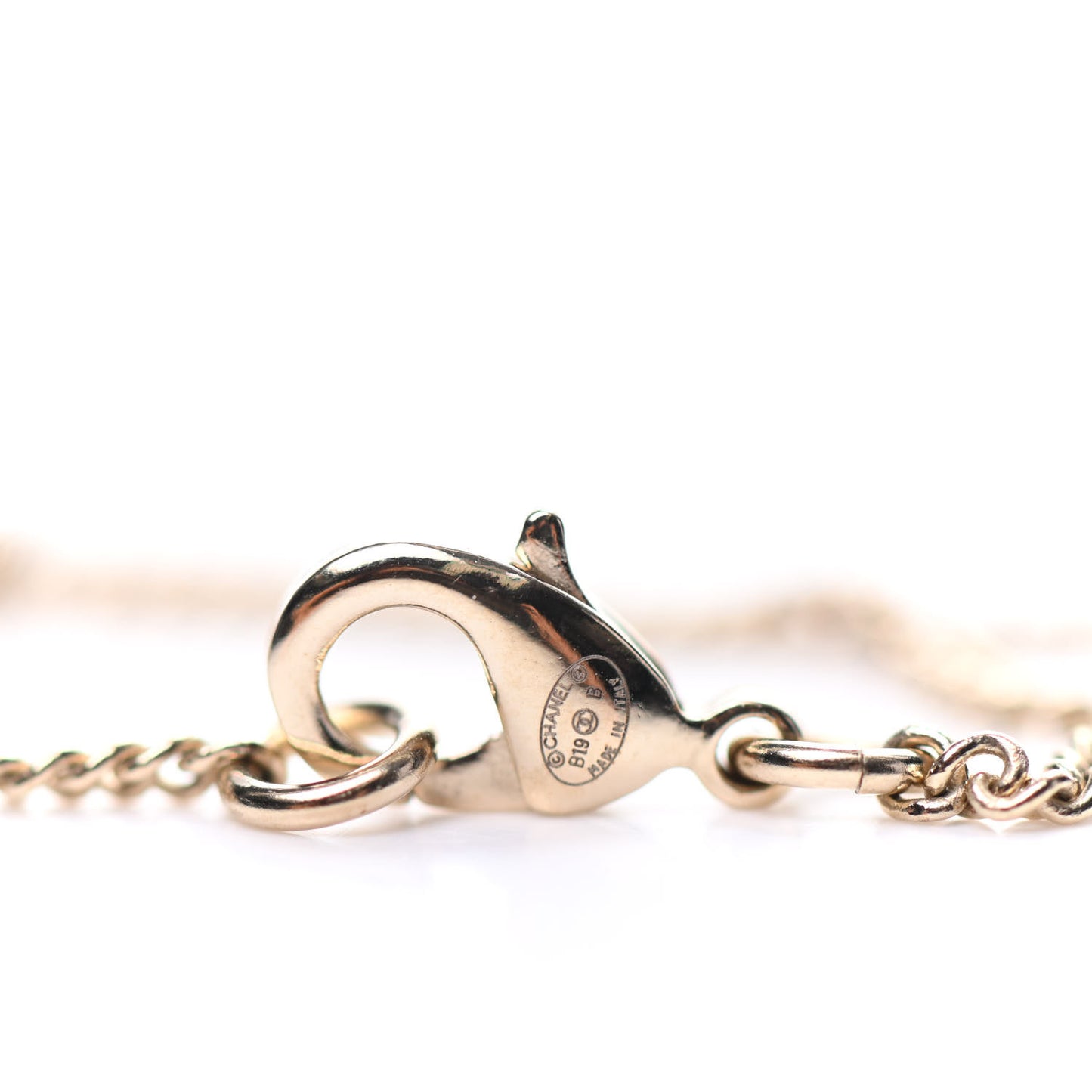 Crystal Pearl CC Lace Camellia Necklace Gold