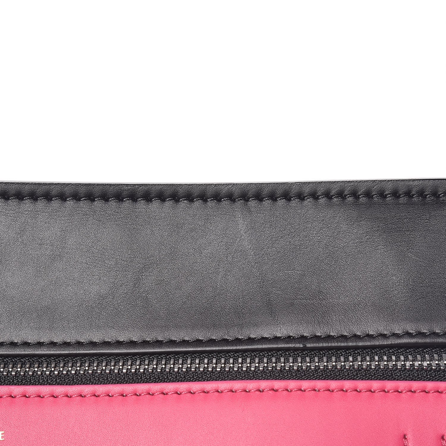 Celine Smooth Calfskin Small Tri-Color Edge Shoulder Bag Fushia 10 of 12