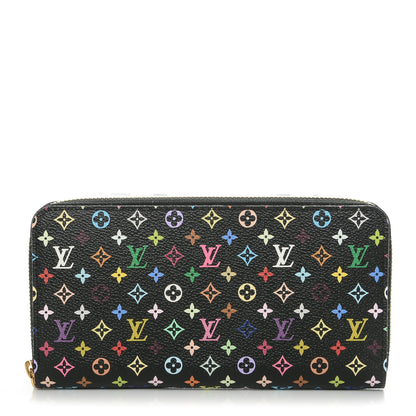 Louis Vuitton Monogram Multicolor Zippy Wallet Black Violet 1 of 6