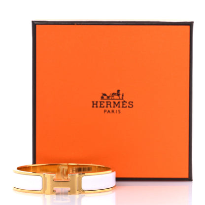 Hermes Enamel Narrow Clic Clac H Bracelet PM White 7 of 7