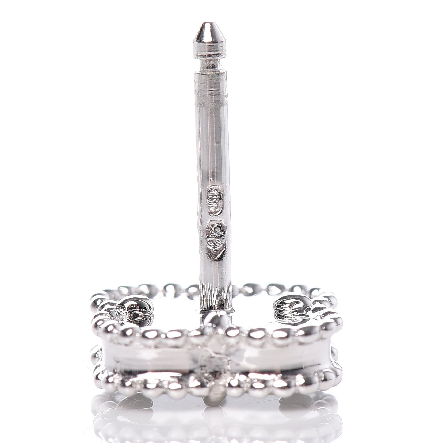 18K White Gold Mother of Pearl Sweet Alhambra Earrings