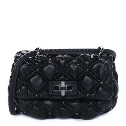 Valentino Garavani Nappa Small Spikeme Shoulder Bag Black 1 of 7