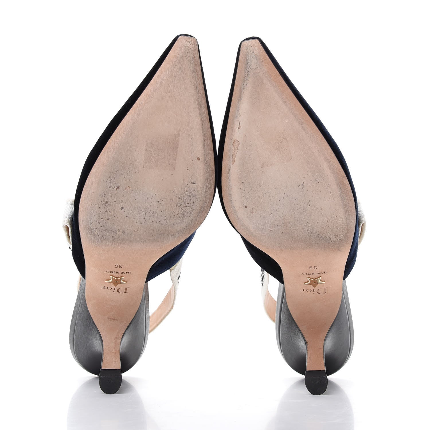 Christian Dior Velvet Ribbon J'Adoir Slingback 65mm Pumps 39 Deep Blue 6 of 11