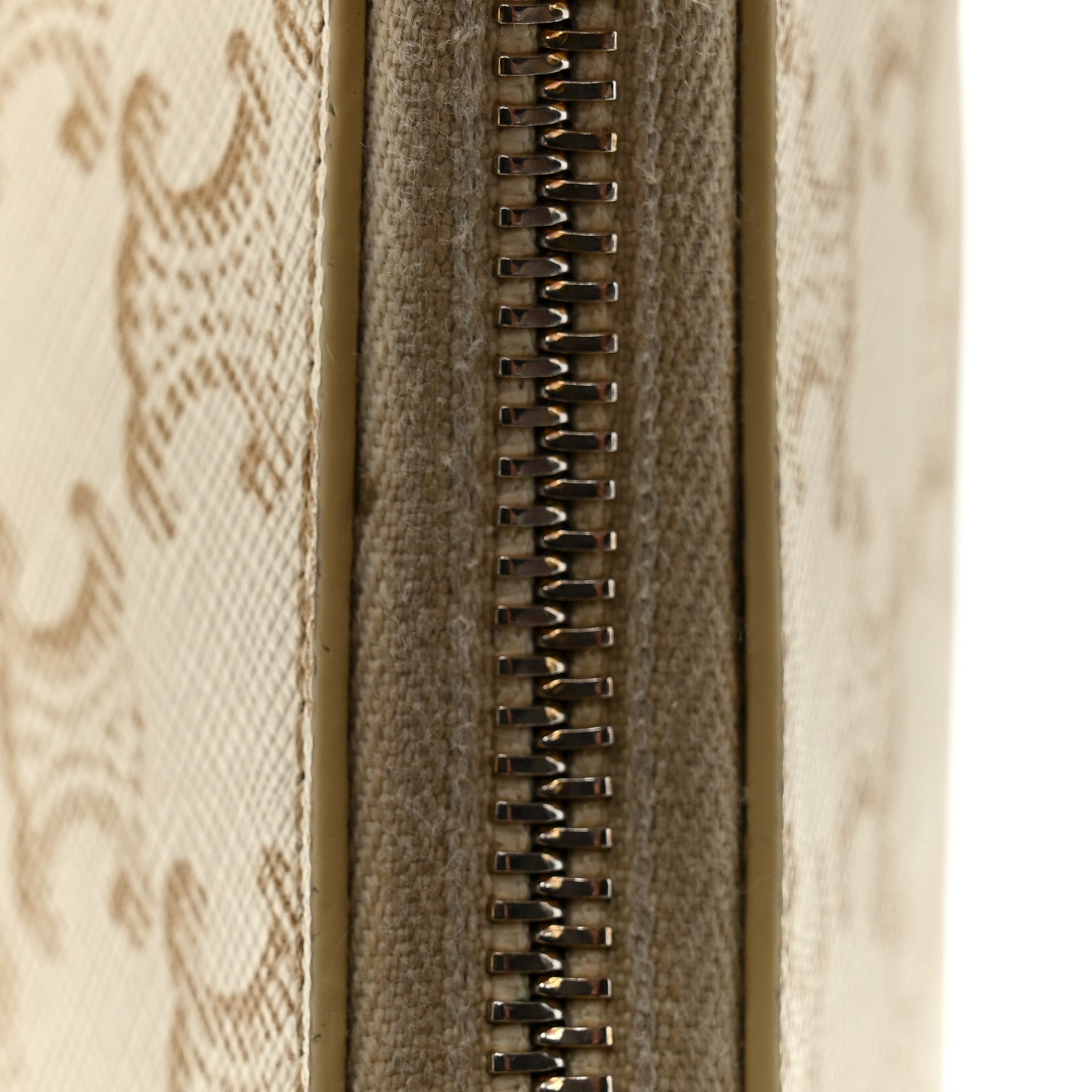 Celine Canvas Calfskin Ava Triomphe Shoulder Bag White 12 of 12