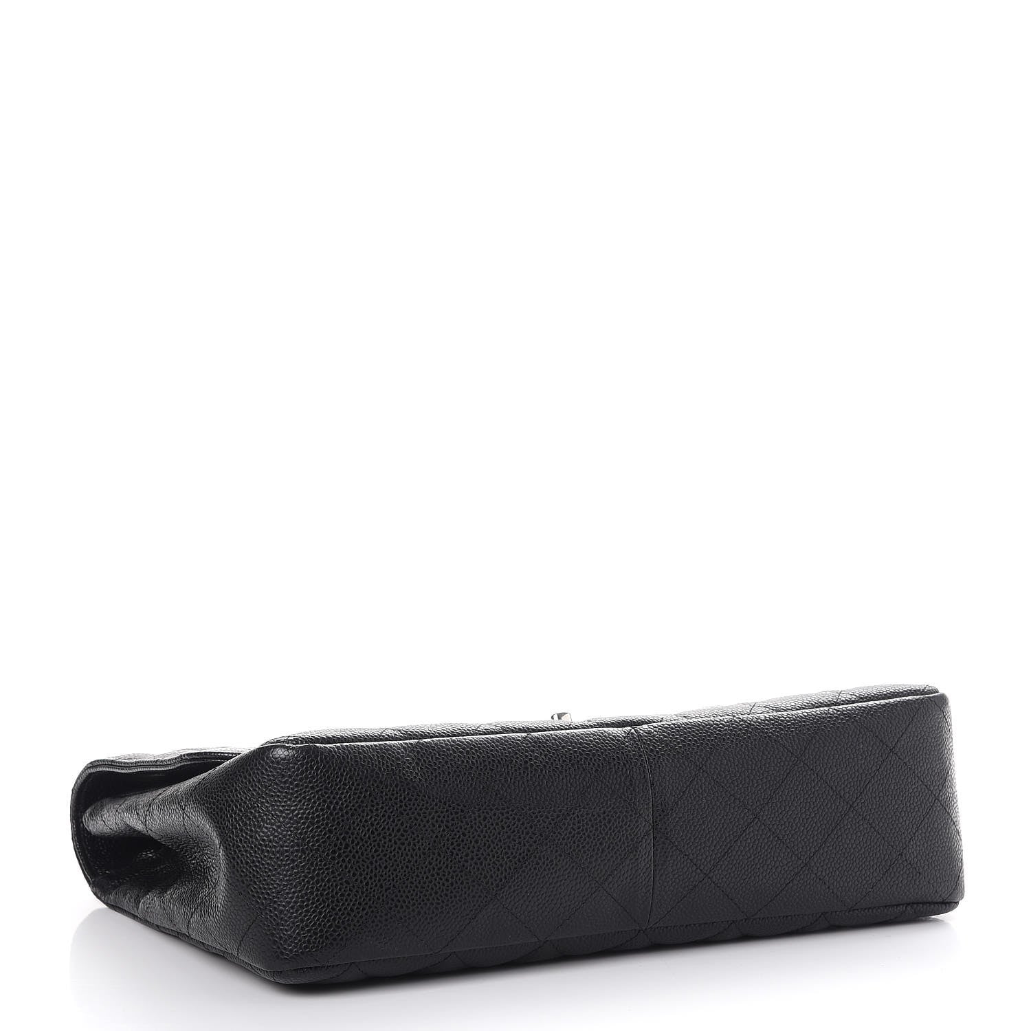 Chanel Caviar Quilted Jumbo Single Flap Bijoux Chain Black 4 of 9