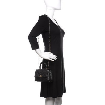 Chanel Caviar Quilted Extra Mini Coco Handle Flap Black 2 of 11
