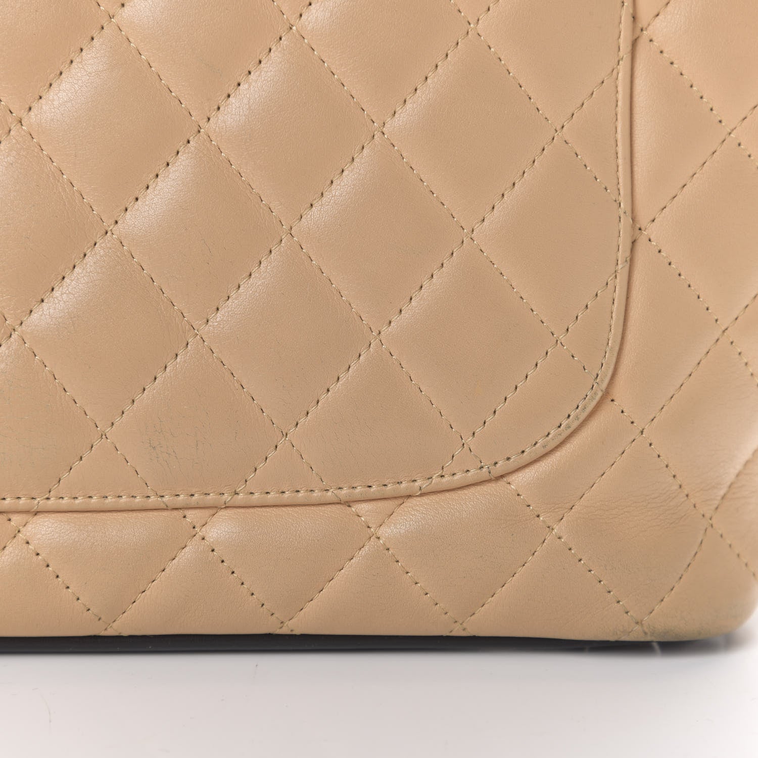 Chanel Calfskin Quilted Large Cambon Tote Beige Black 11 of 13