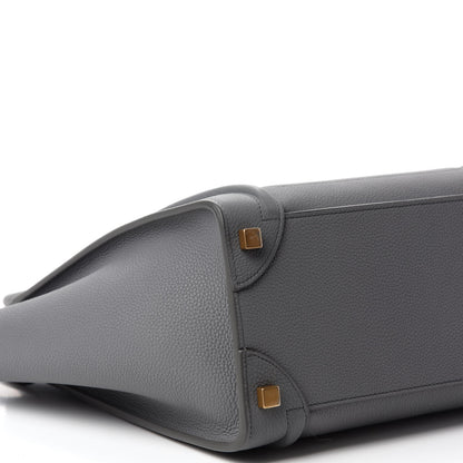 Celine Baby Drummed Calfskin Micro Luggage Kohl 6 of 9