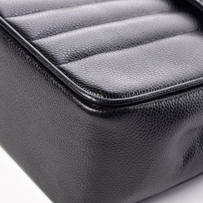 Chanel Caviar Vertical Quilted Jumbo Single Flap Black 11 of 14