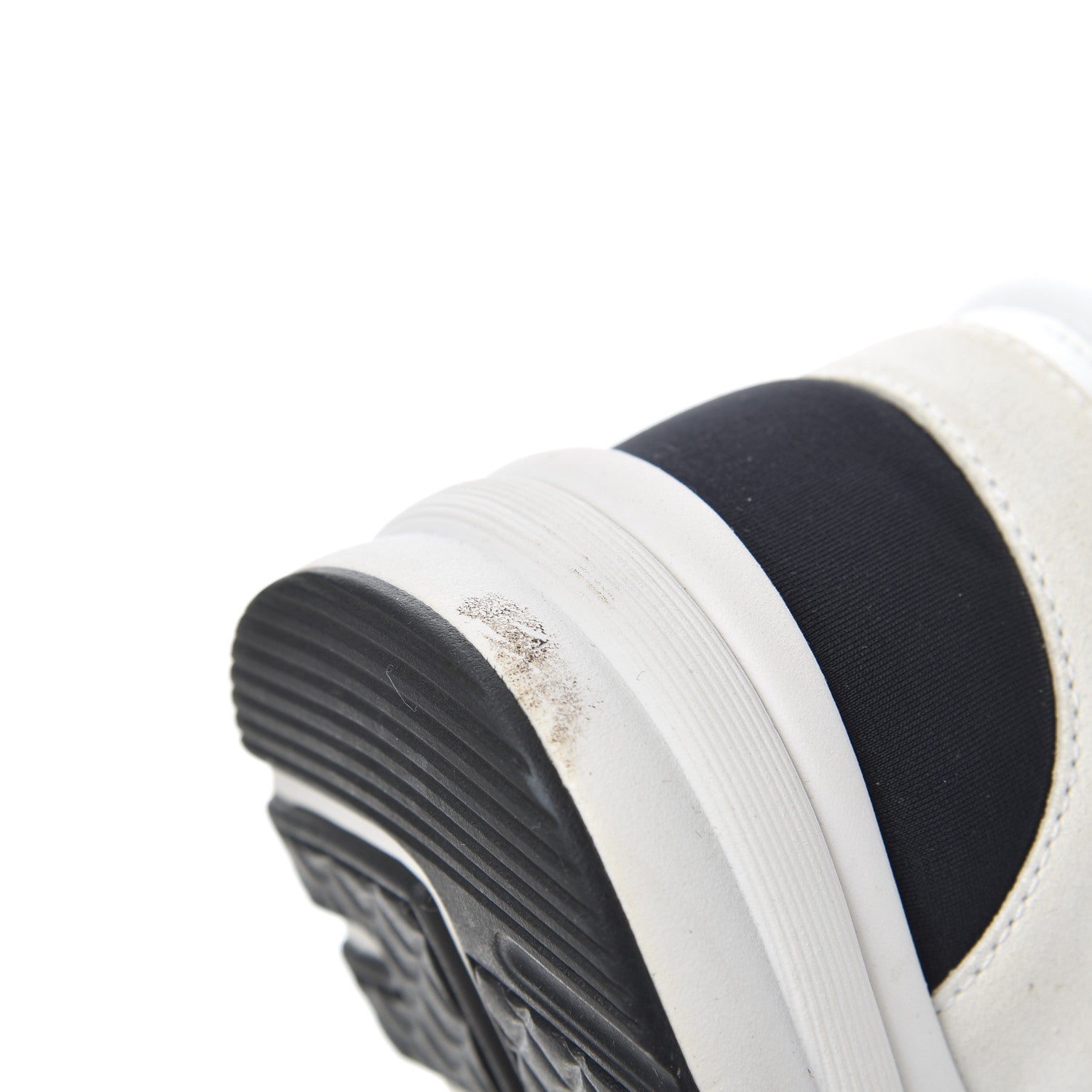 Chanel Nylon Calfskin Suede CC Womens Sneakers 37 White Orange 9 of 15