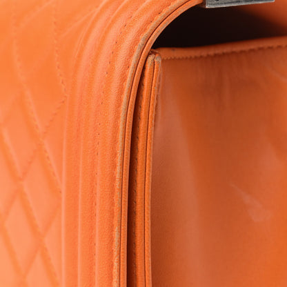 Chanel Lambskin Quilted Medium Boy Flap Orange 11 of 14
