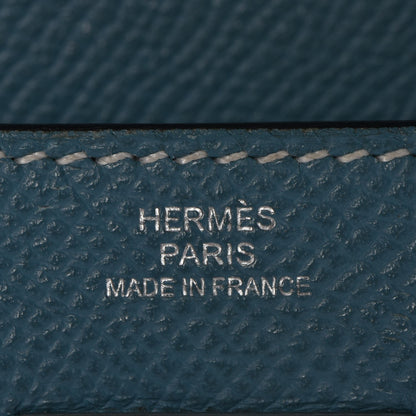 Hermes Epsom Kelly Longue Wallet Blue Jean 13 of 19