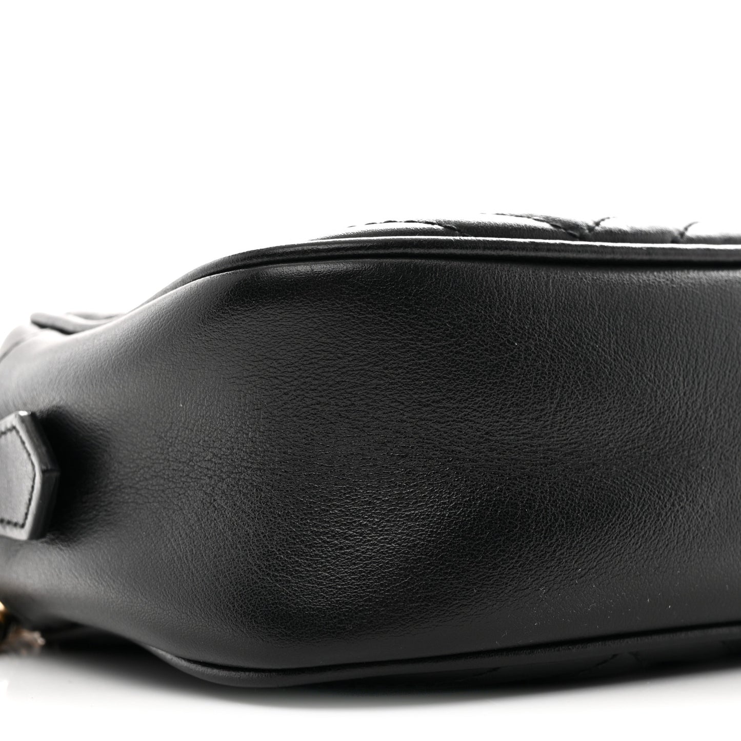 Calfskin Matelasse Small GG Marmont Chain Shoulder Bag Black