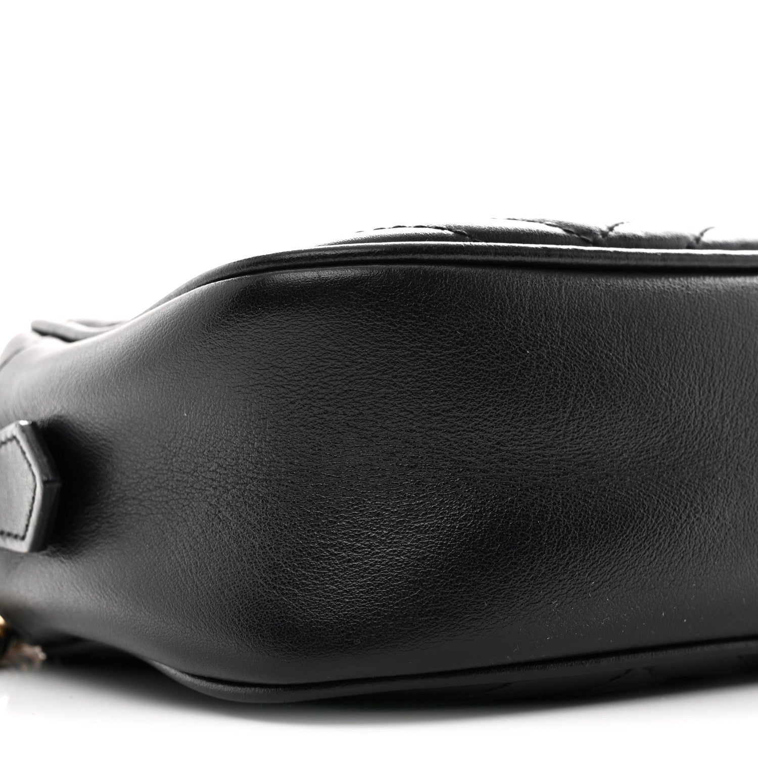 Gucci Calfskin Matelasse Small GG Marmont Chain Shoulder Bag Black 9 of 10