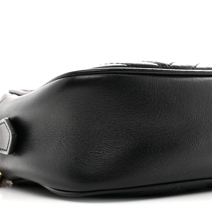 Gucci Calfskin Matelasse Small GG Marmont Chain Shoulder Bag Black 9 of 10