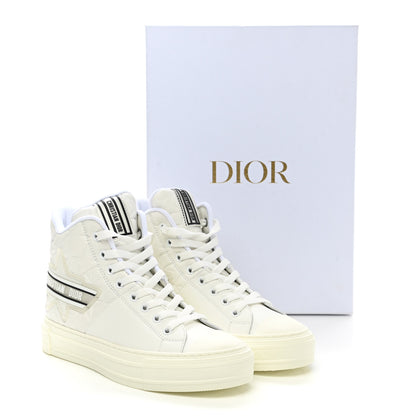 Christian Dior Calfskin Womens Walk'n' Dior Star High Top Sneakers 37 White 9 of 9