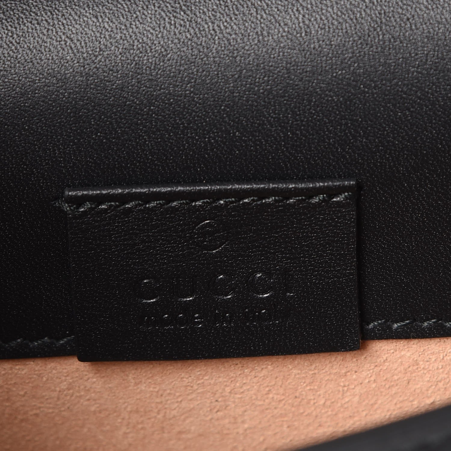 Gucci Calfskin Super Mini Sylvie Chain Shoulder Bag Black 7 of 8