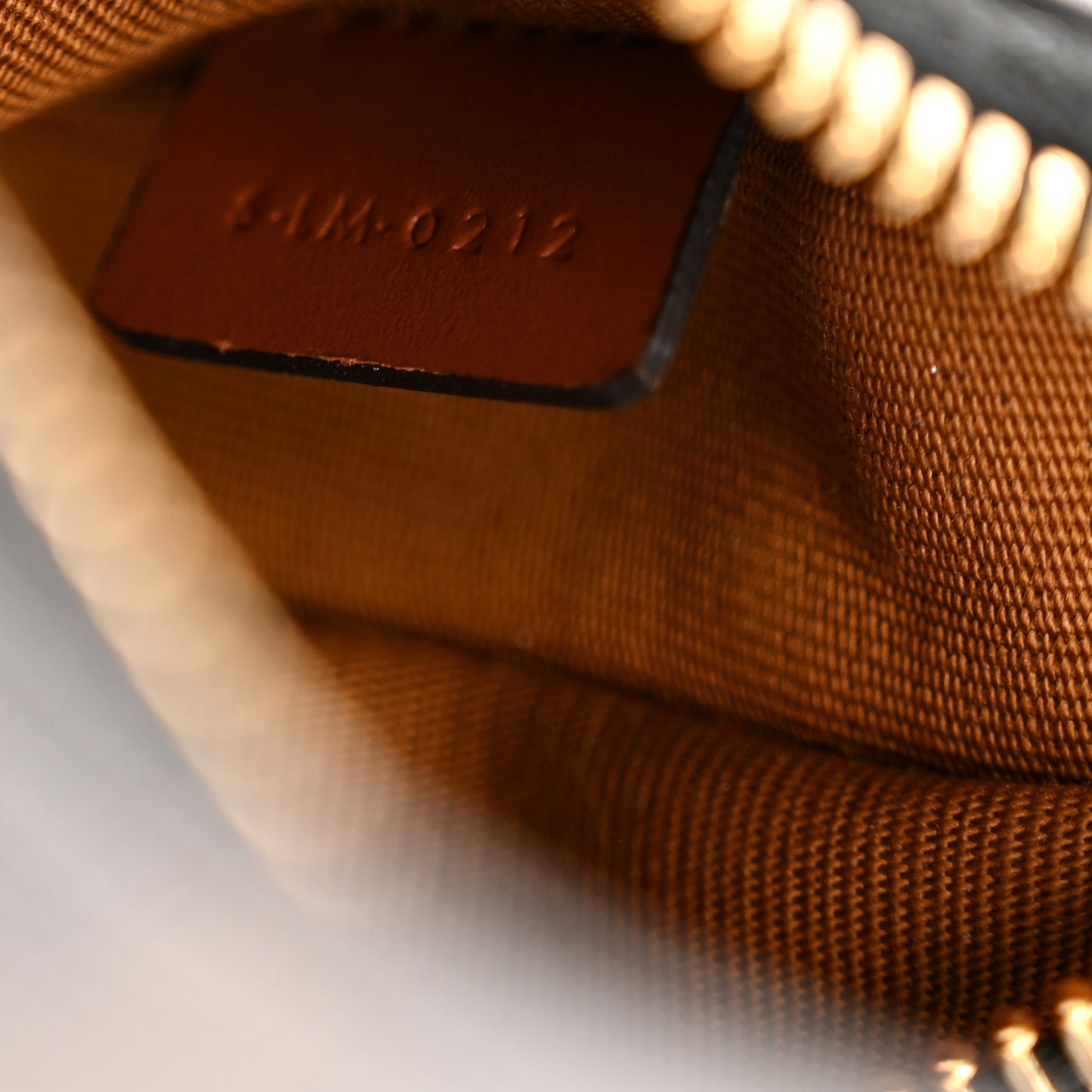 Canvas Calfskin Mini Ava Triomphe Shoulder Bag Tan