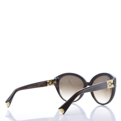 Louis Vuitton Acetate Heather Strass Cat Eye Sunglasses Z0595W Brown 4 of 8