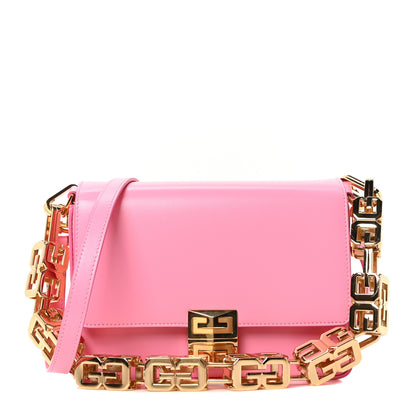 Givenchy Box Calfskin Medium 4G Cube Chain Shoulder Bag Bright Pink 1 of 9