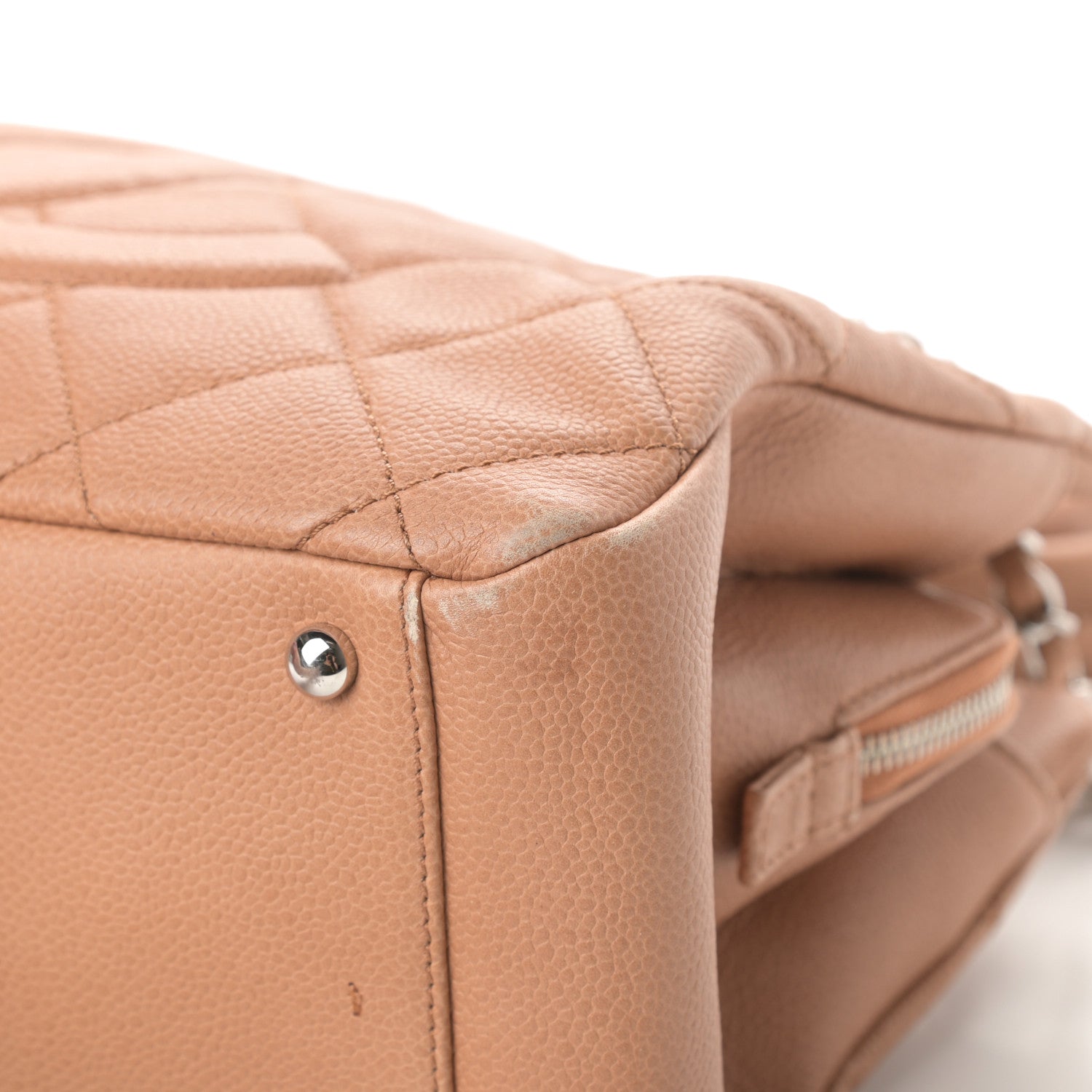 Chanel Caviar Quilted Timeless CC Shopping Tote Beige 10 of 17