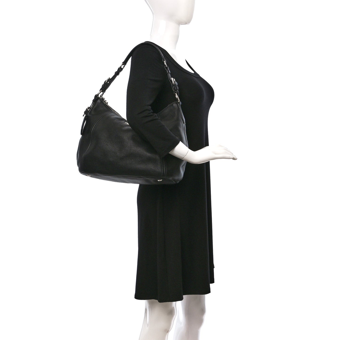 Vitello Phenix Hobo Black