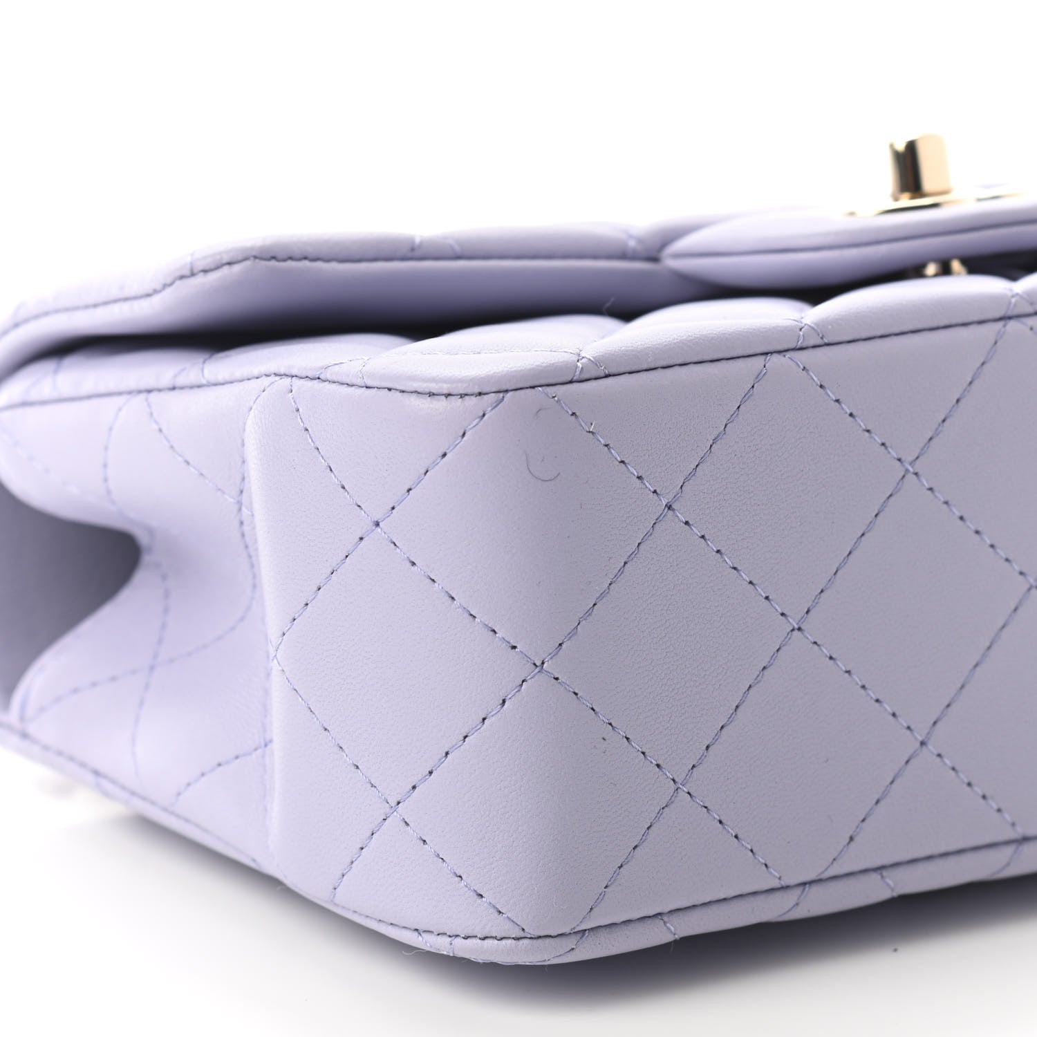 Chanel Lambskin Quilted Mini Top Handle Rectangular Flap Light Purple 7 of 8