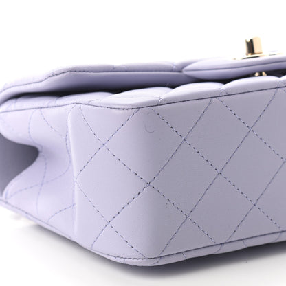 Chanel Lambskin Quilted Mini Top Handle Rectangular Flap Light Purple 7 of 8