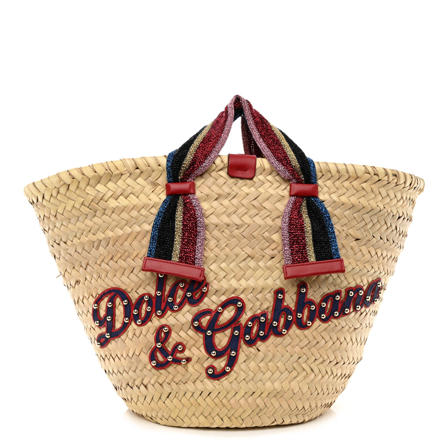 Dolce & Gabbana DOLCE &amp; GABBANA Woven Raffia Kendra Logo Tote Multicolor 1 of 11
