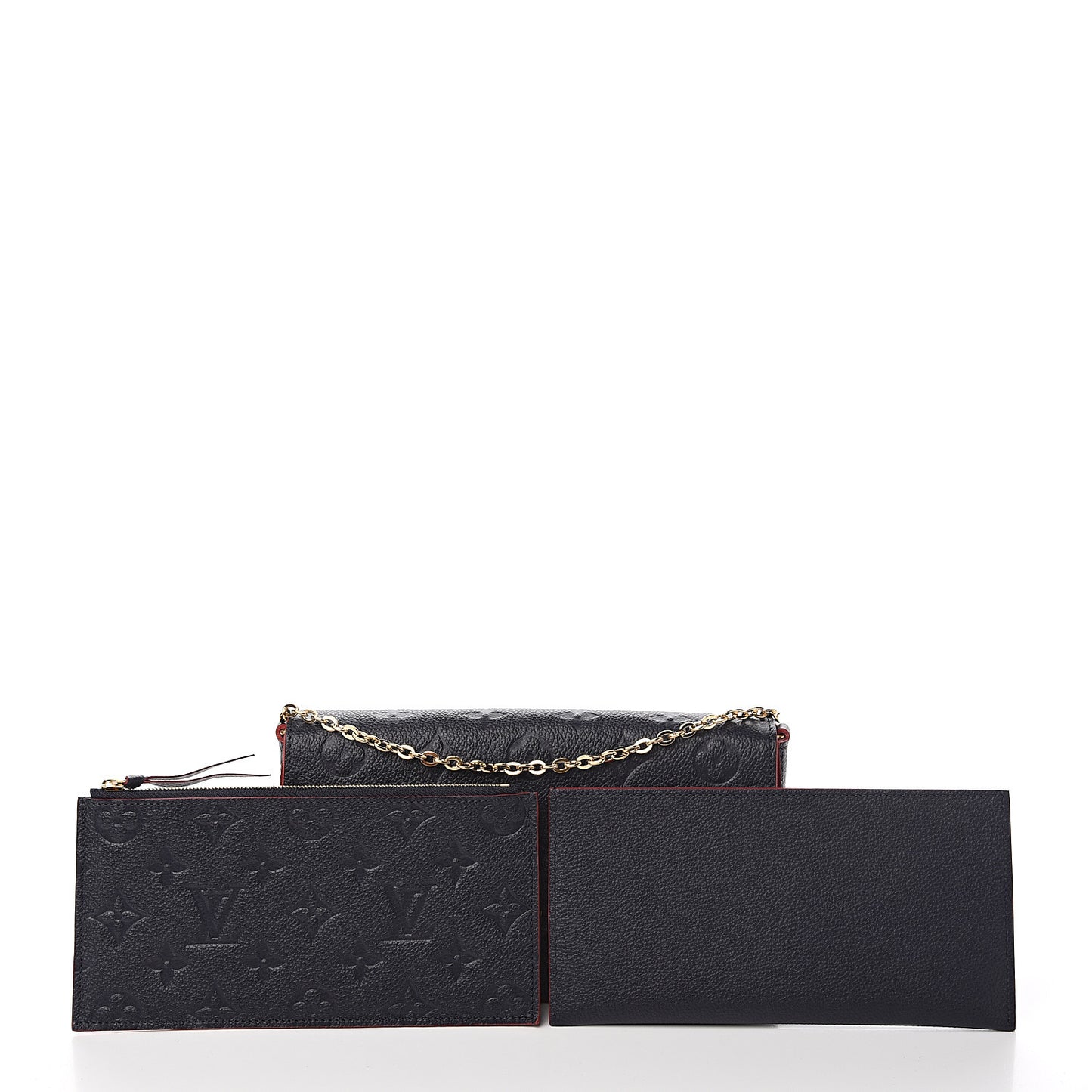 Empreinte Pochette Felicie Chain Wallet Marine Rouge