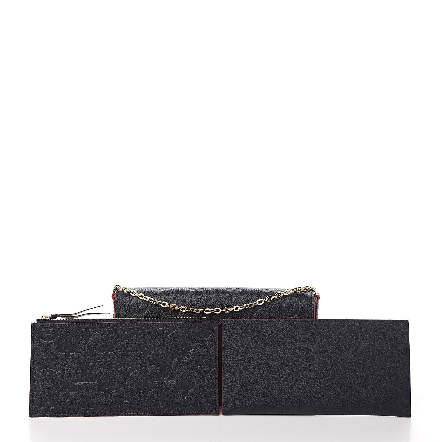 Louis Vuitton Empreinte Pochette Felicie Chain Wallet Marine Rouge 2 of 12