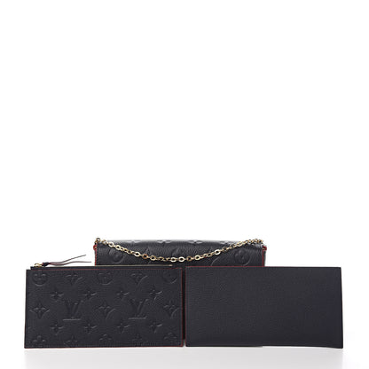 Louis Vuitton Empreinte Pochette Felicie Chain Wallet Marine Rouge 2 of 12