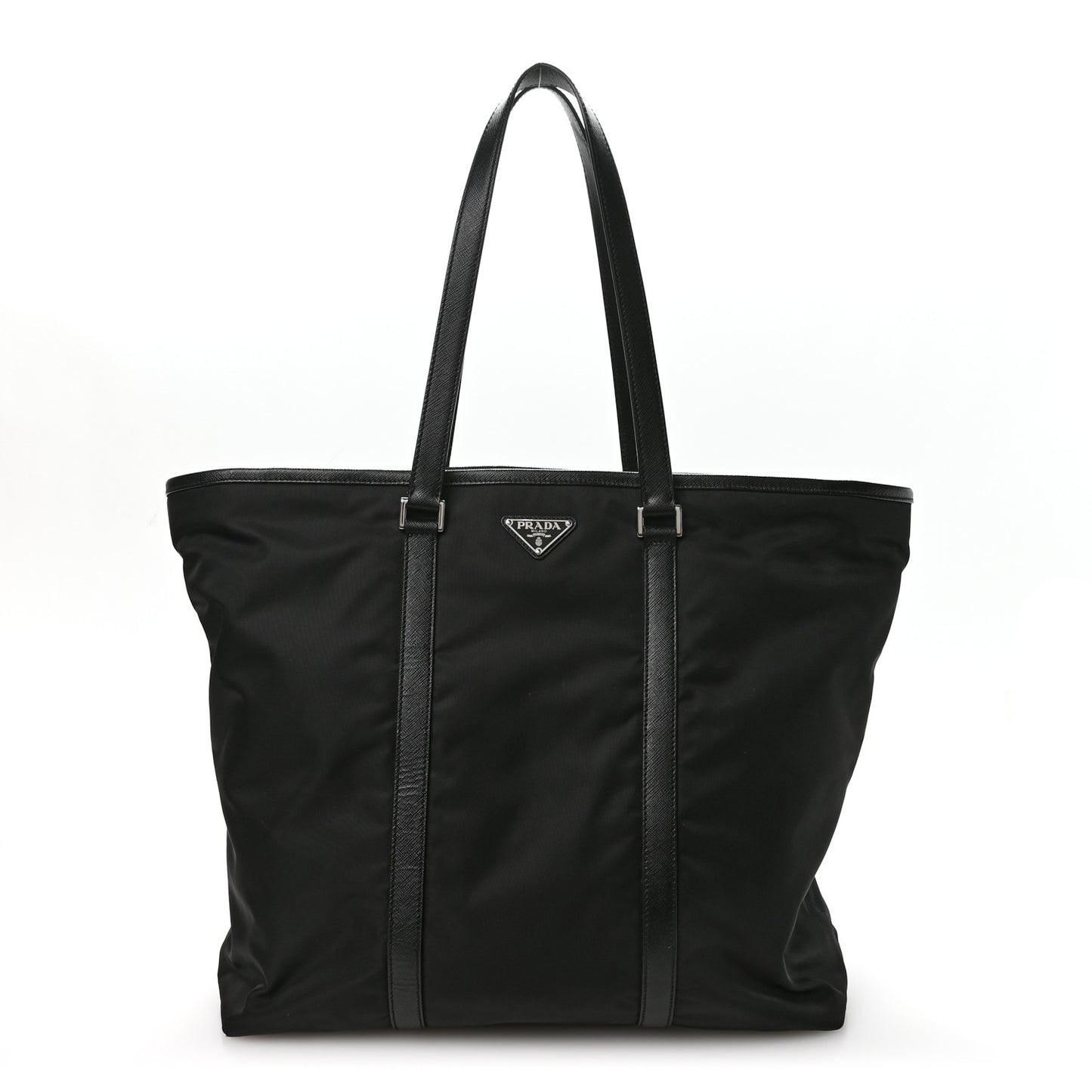 Tessuto Nylon Saffiano Tote Black