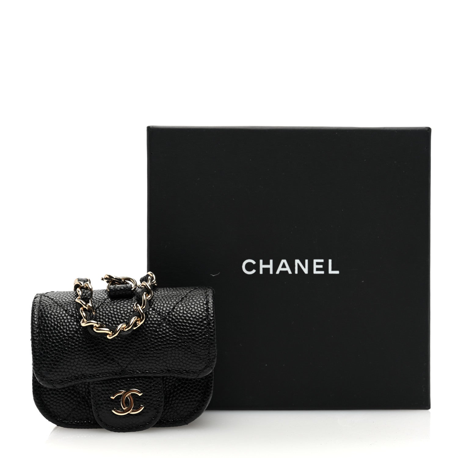 Chanel Caviar Quilted Airpods Pro Case Black 8 of 8