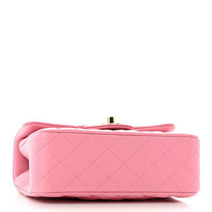Chanel Lambskin Quilted Mini Top Handle Rectangular Flap Pink 4 of 10