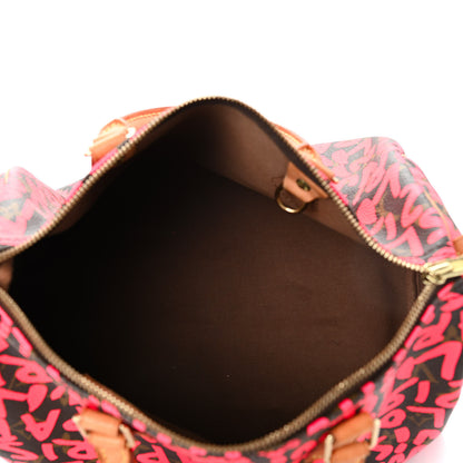 Louis Vuitton Monogram Graffiti Speedy 30 Fuchsia 4 of 4