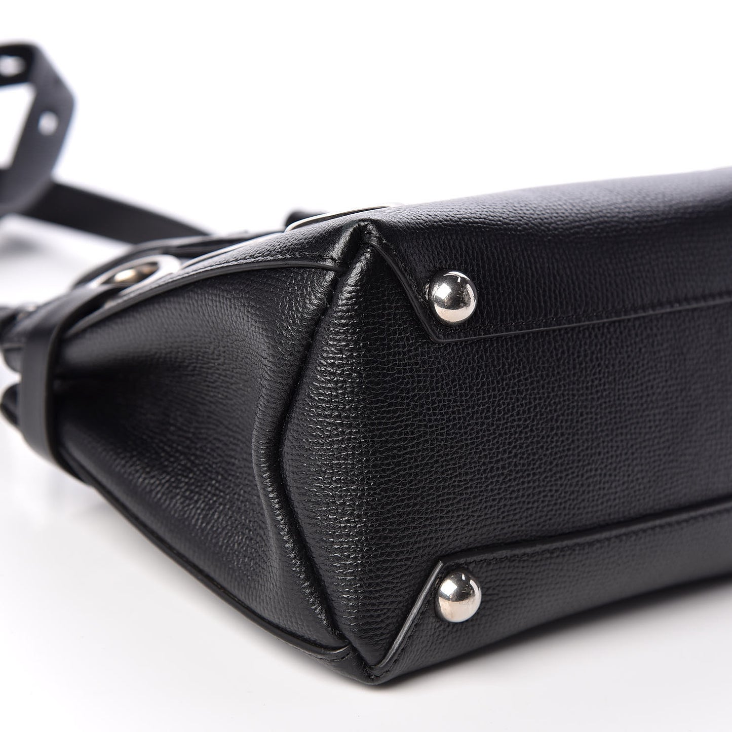 Grainy Calfskin House Check Grommet Baby Banner Tote Black