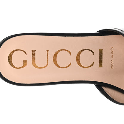 Gucci Nappa Horsebit Flat Slide Sandals 37 Black 7 of 8