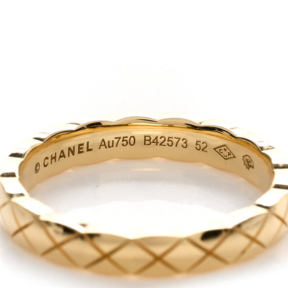 Chanel 18K Yellow Gold Mini Coco Crush Ring 52 6 3 of 4