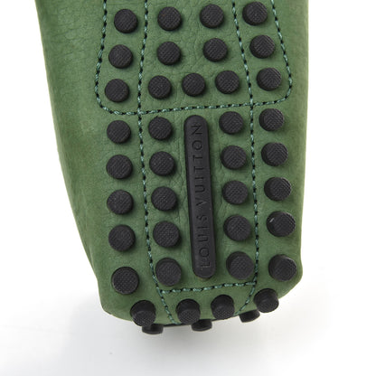 Louis Vuitton Nubuck Mens Hockenheim Moccasin Loafers 10 Vert 7 of 8