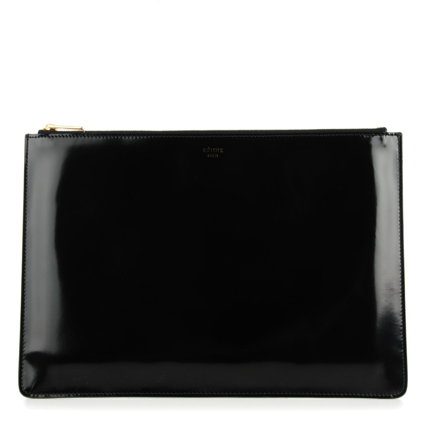 Spazzolato Calfskin Clutch Black