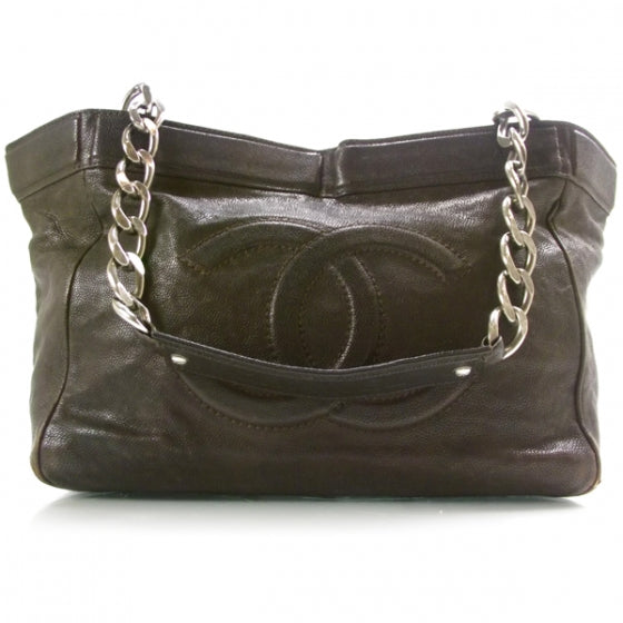 Caviar CC Shoulder Bag Brown