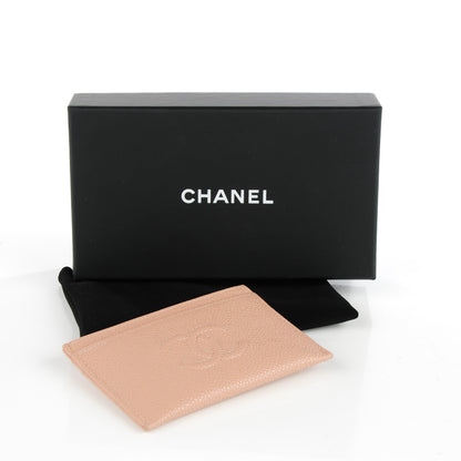 Chanel Caviar Timeless CC Card Holder Dark Beige 4 of 8