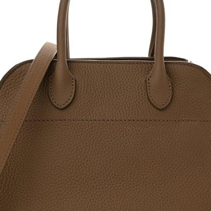 The Row Grained Calfskin Soft Margaux 10 Bag Dark Taupe 7 of 11