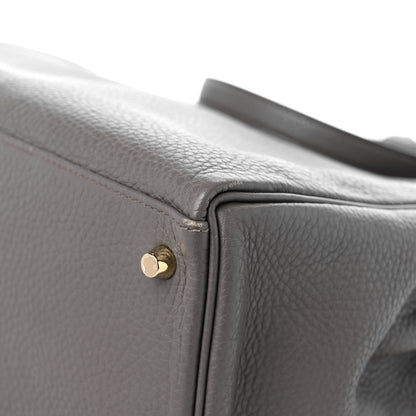 Hermes Taurillon Clemence Kelly Retourne 35 Etain 11 of 12