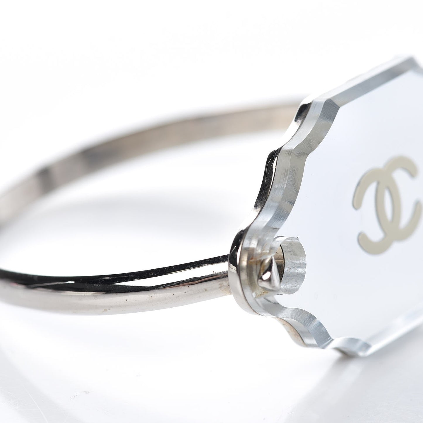 Resin Mirror CC Bangle Silver