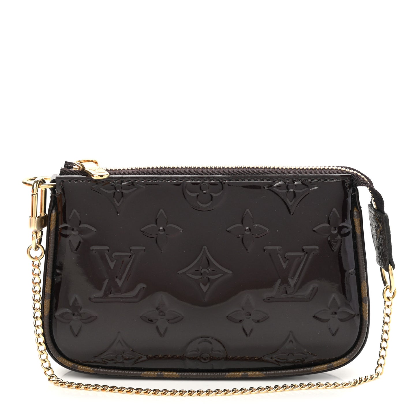 Vernis Monogram Mini Pochette Accessories Amarante